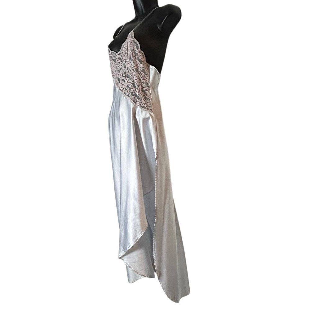 Fairy Ethereal Satin Lace Cami Asymmetric Blue Pink Val Mode Nightgown set S